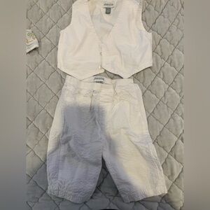 Absorba White Baby Vest 0-3m